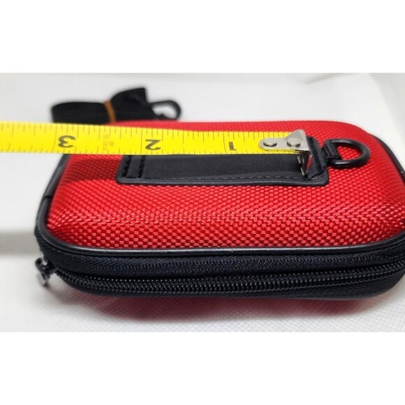 Durable Red Camera Bag/Wallet with Belt Clip and Hand Bracelet - Hard Shell - Picture 11 of 16